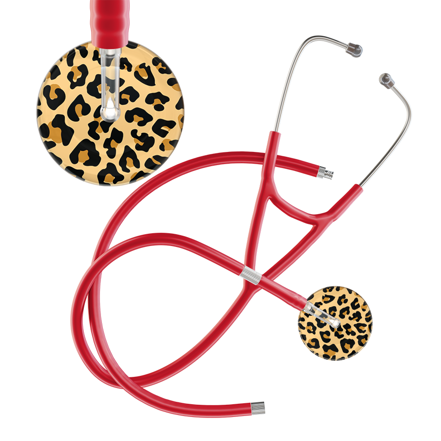 Leopard Pattern Cardiology Stethoscope - Leopard Print