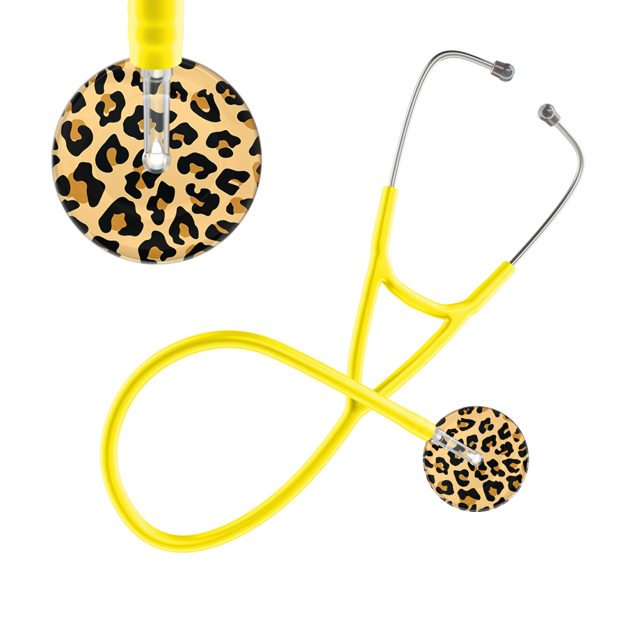 Leopard Pattern Cardiology Stethoscope - Leopard Print
