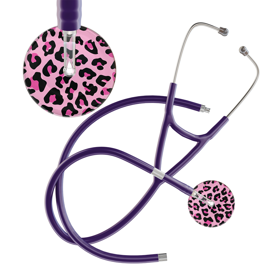 Leopard Pattern Cardiology Stethoscope - Leopard Print