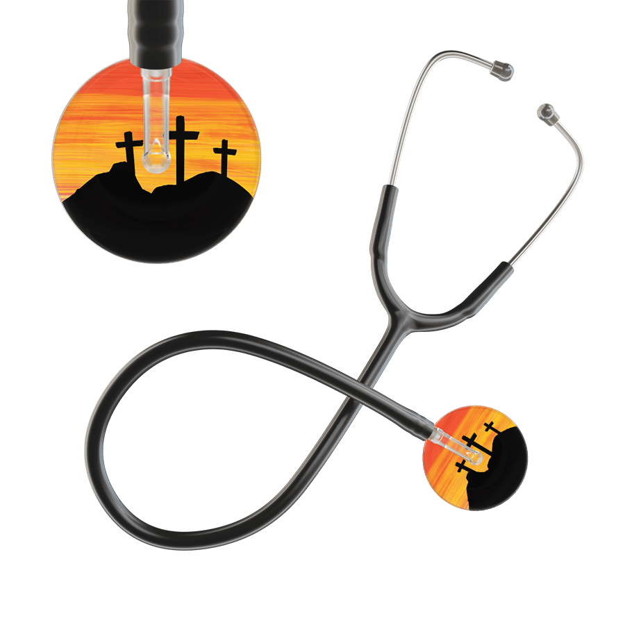 Ultrascope Single Stethoscope 3 Crosses Orange / Adult / Black 3 Crosses Stethoscope
