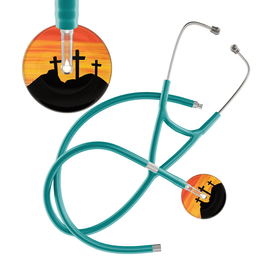 Ultrascope Single Stethoscope 3 Crosses Orange / Adult / Jade Extended Tubing 3 Crosses Cardiology Stethoscope