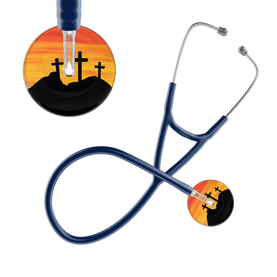 Ultrascope Single Stethoscope 3 Crosses Orange / Adult / Navy 3 Crosses Cardiology Stethoscope