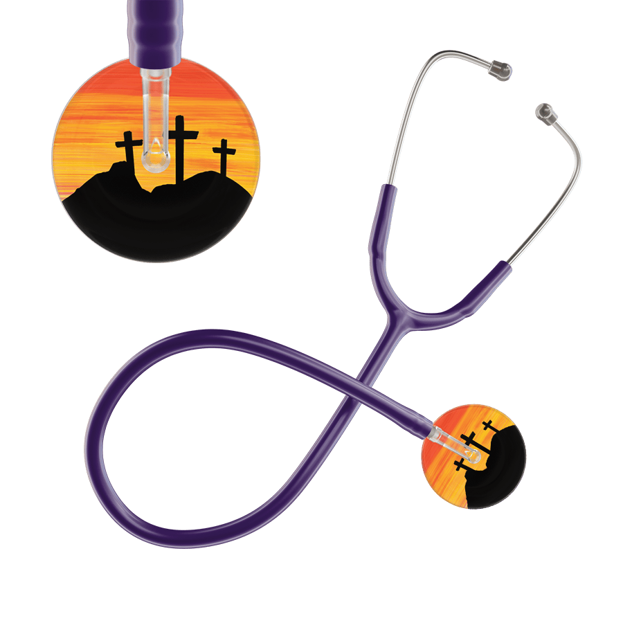 Ultrascope Single Stethoscope 3 Crosses Orange / Adult / Purple 3 Crosses Stethoscope