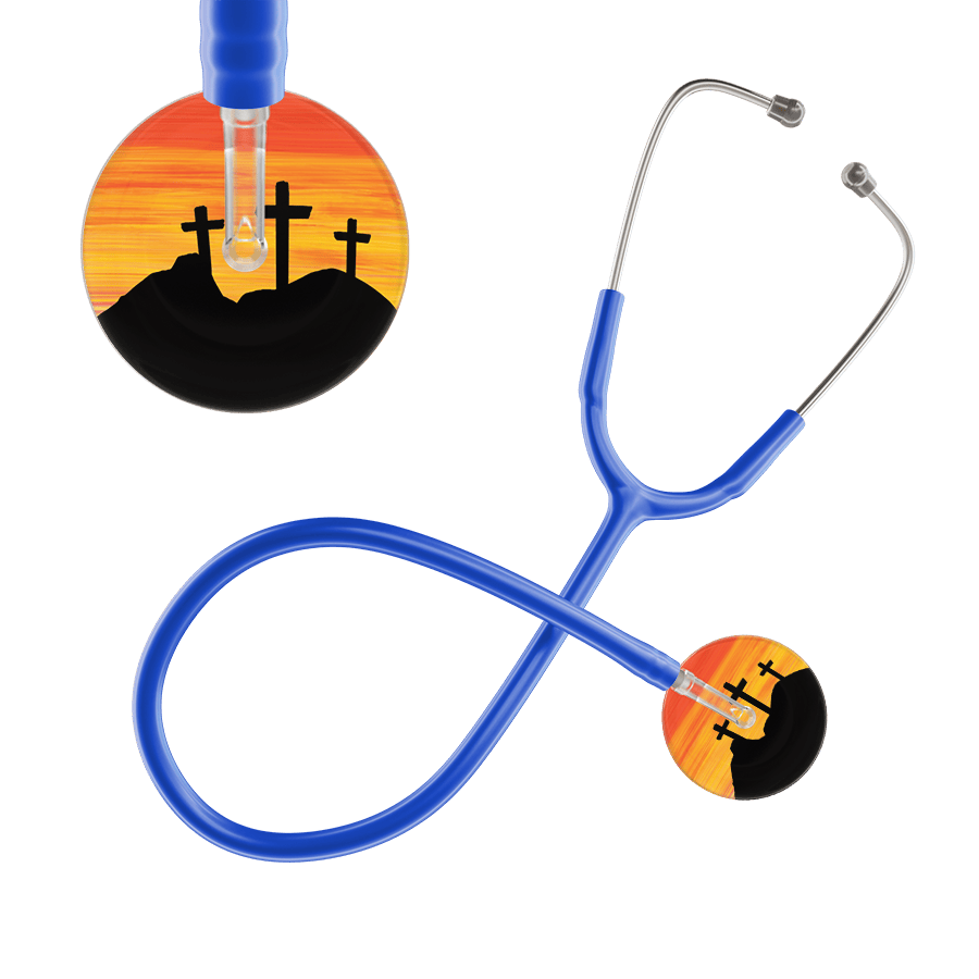 Ultrascope Single Stethoscope 3 Crosses Orange / Adult / Royal Blue 3 Crosses Stethoscope