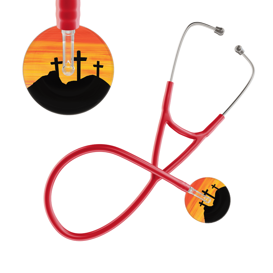 Ultrascope Single Stethoscope 3 Crosses Orange / Adult / Red 3 Crosses Cardiology Stethoscope
