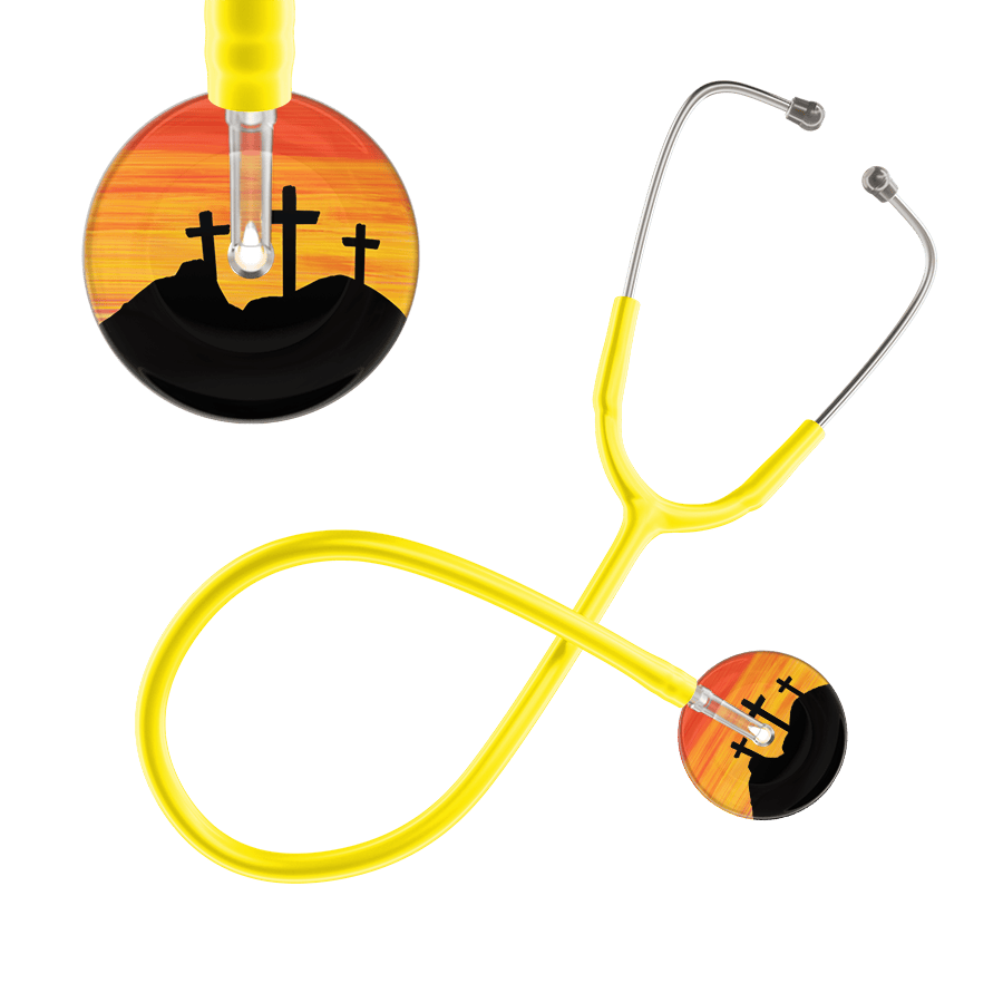 Ultrascope Single Stethoscope 3 Crosses Orange / Adult / Yellow 3 Crosses Stethoscope