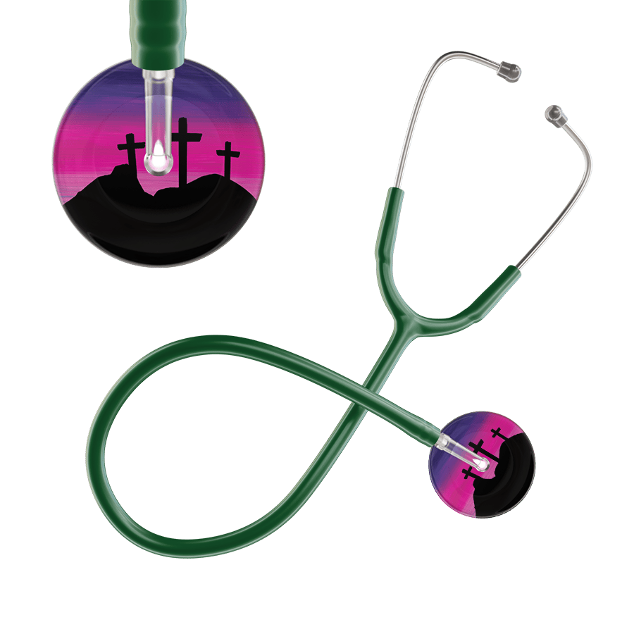 Ultrascope Single Stethoscope 3 Crosses Purple / Adult / Dark Green 3 Crosses Stethoscope