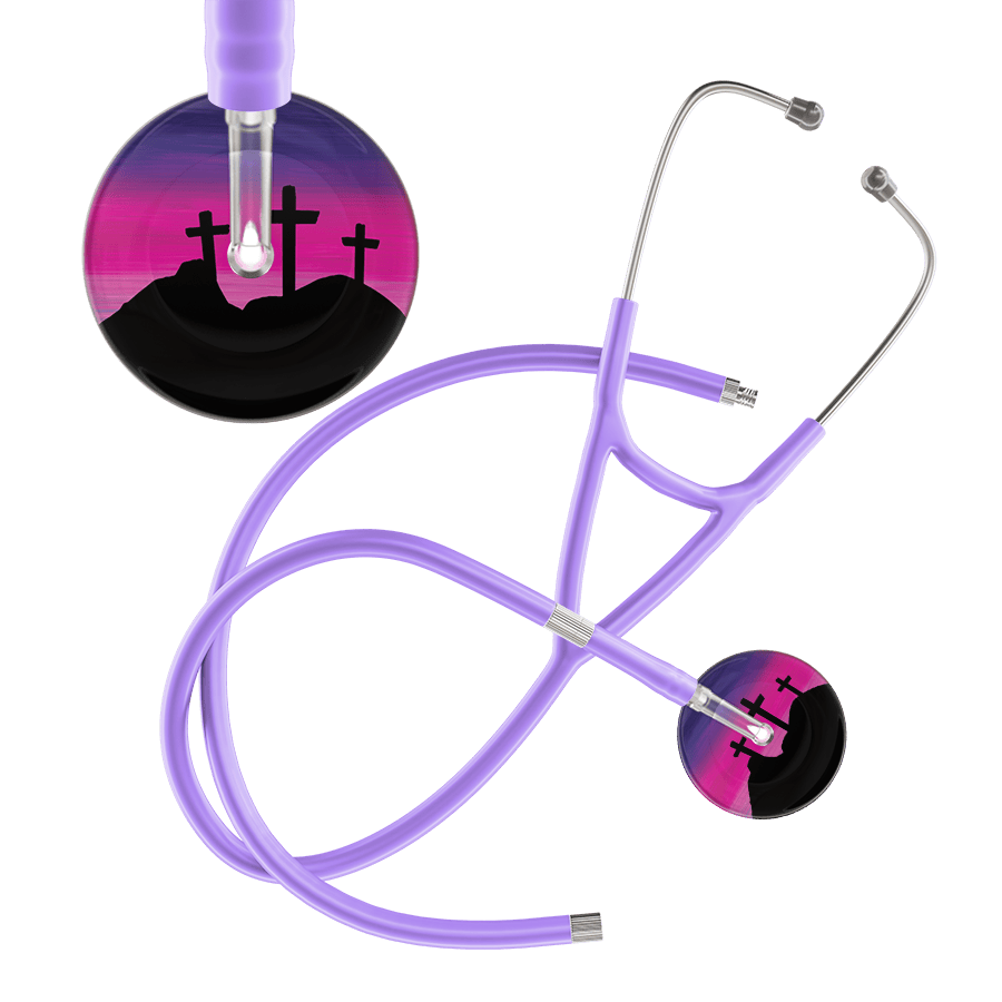 Ultrascope Single Stethoscope 3 Crosses Purple / Adult / Lavender Extended Tubing 3 Crosses Cardiology Stethoscope