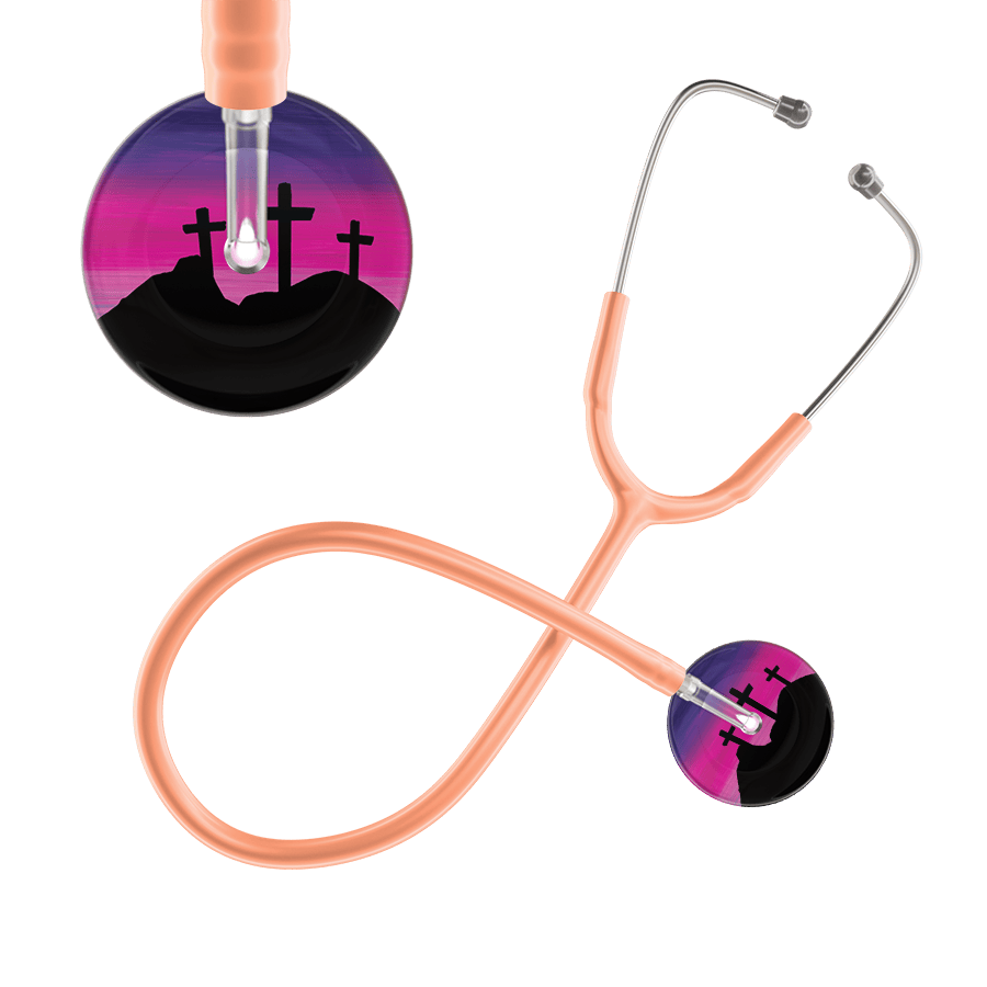 Ultrascope Single Stethoscope 3 Crosses Purple / Adult / Peach 3 Crosses Stethoscope