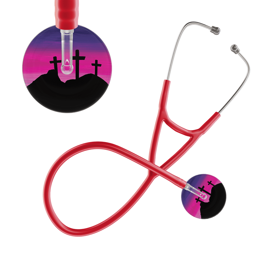 Ultrascope Single Stethoscope 3 Crosses Purple / Adult / Red 3 Crosses Cardiology Stethoscope