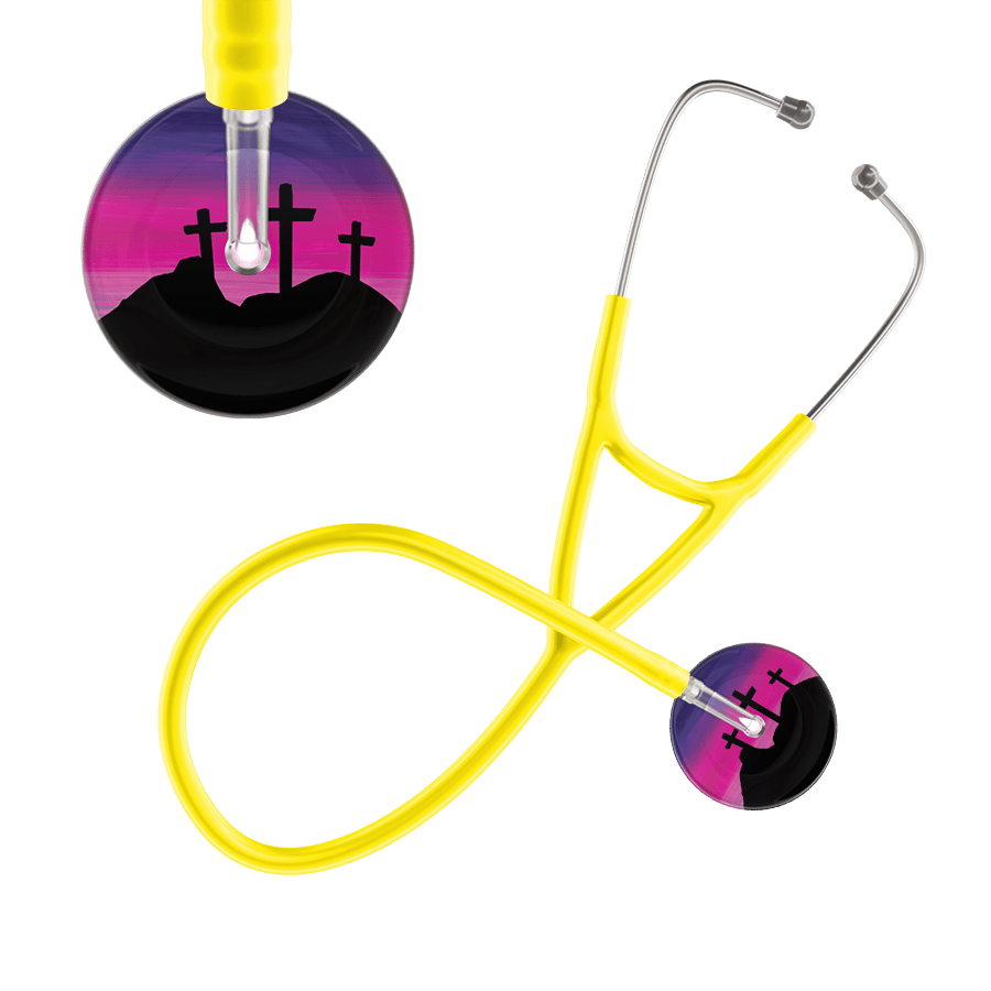 Ultrascope Single Stethoscope 3 Crosses Purple / Adult / Yellow 3 Crosses Cardiology Stethoscope