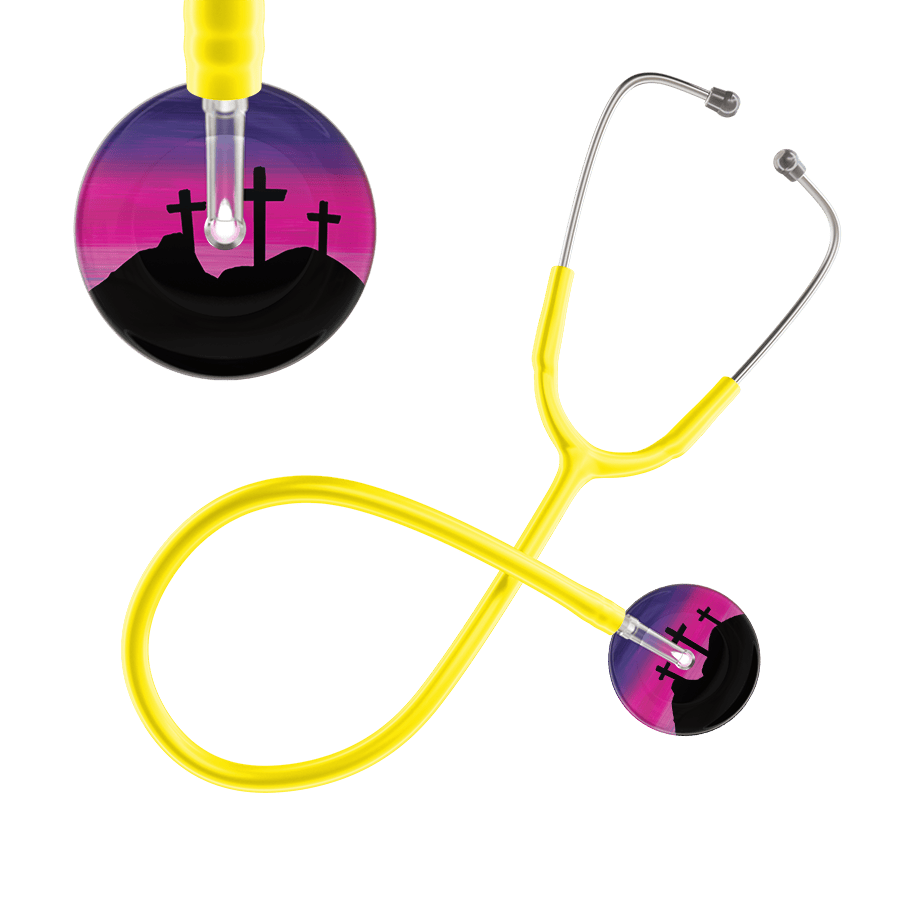 Ultrascope Single Stethoscope 3 Crosses Purple / Adult / Yellow 3 Crosses Stethoscope