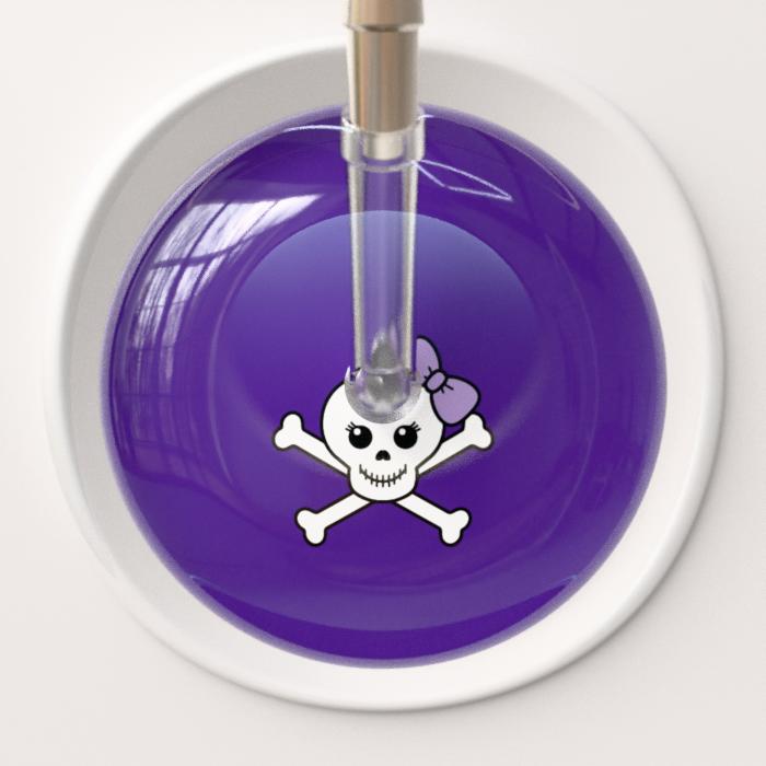Ultrascope Stethoscope Head Lilac Bow Purple Background / Adult Cute Skull Stethoscope Head