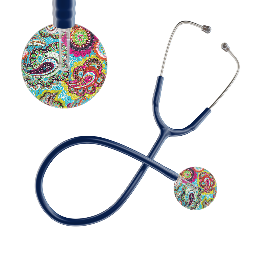 Ultrascope Single Stethoscope Paisley Blue Pattern / Adult / Navy Paisley Pattern Stethoscope