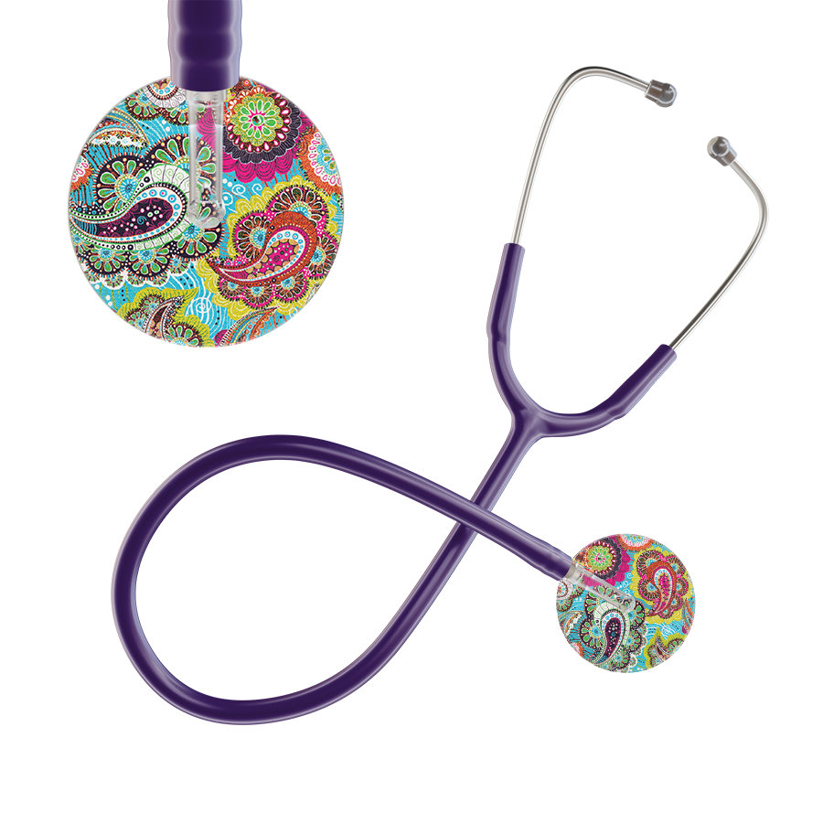 Ultrascope Single Stethoscope Paisley Blue Pattern / Adult / Purple Paisley Pattern Stethoscope