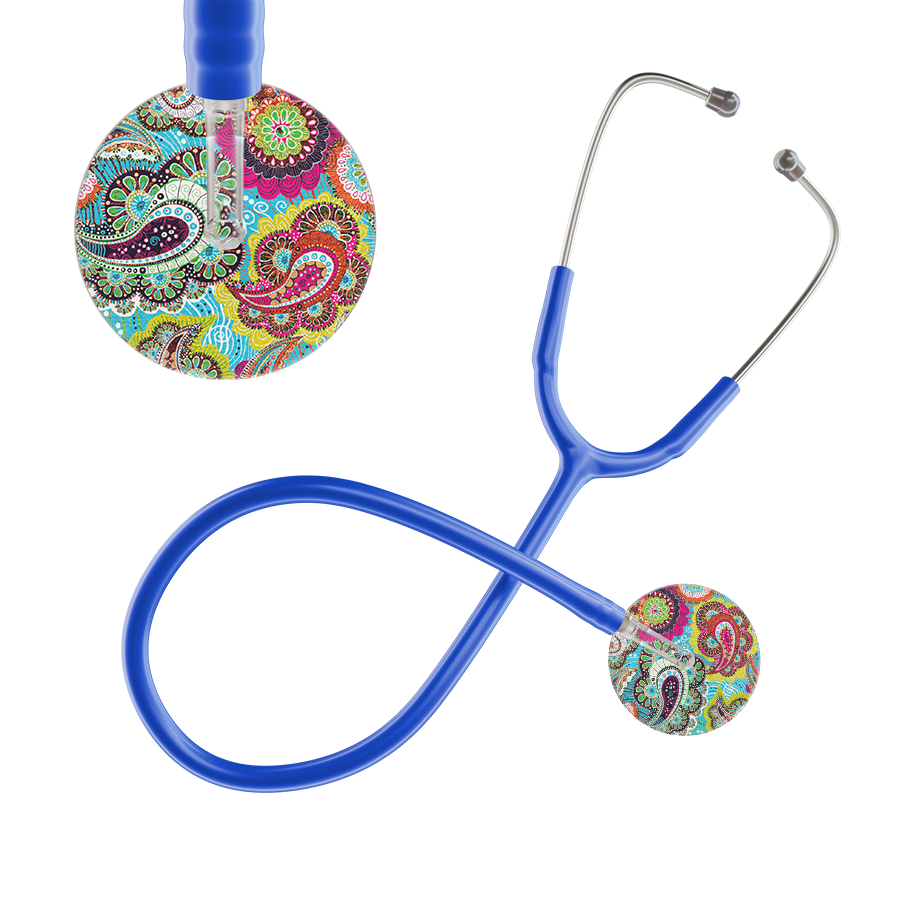 Ultrascope Single Stethoscope Paisley Blue Pattern / Adult / Royal Blue Paisley Pattern Stethoscope
