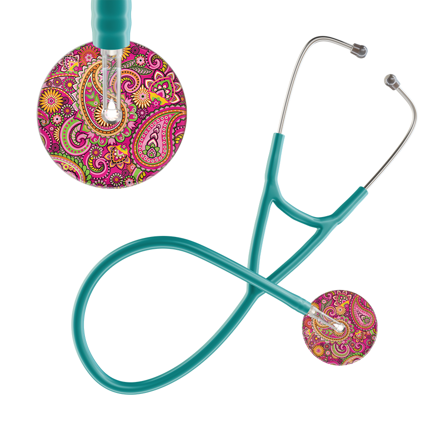 Ultrascope Single Stethoscope Paisley Hot Pink Pattern / Adult / Jade Paisley Pattern Cardiology Stethoscope