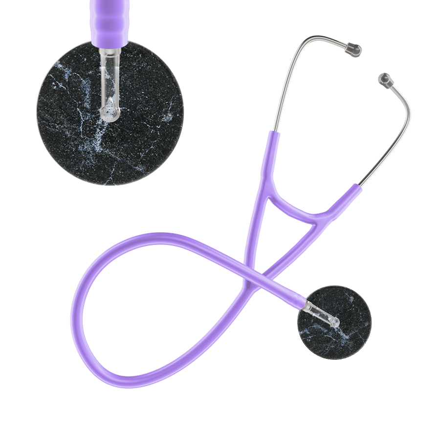 Ultrascope Single Stethoscope Black Marble / Adult / Lavender Marble Cardiology Stethoscope