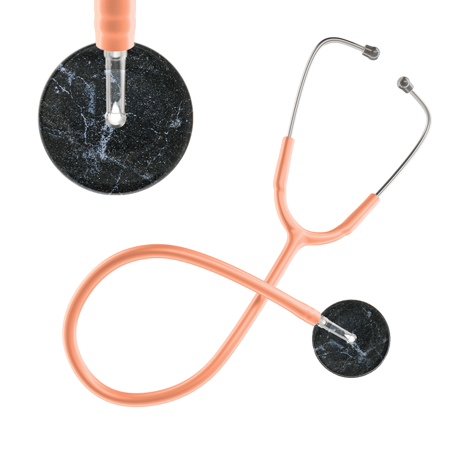 Ultrascope Single Stethoscope Black Marble / Adult / Peach Marble Stethoscope