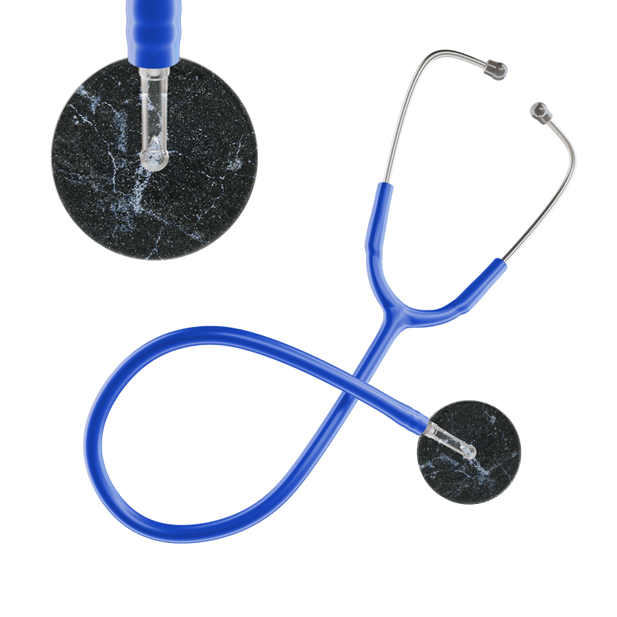 Ultrascope Single Stethoscope Black Marble / Adult / Royal Blue Marble Stethoscope