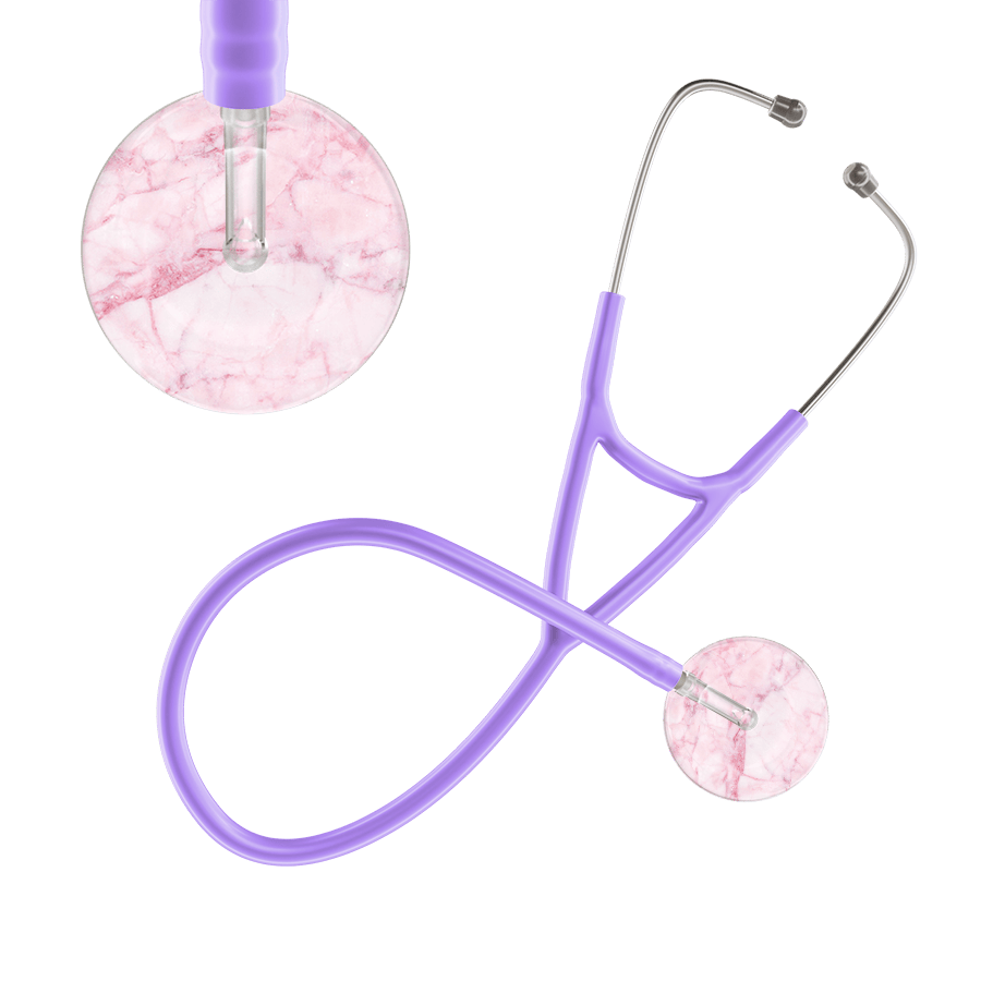 Ultrascope Single Stethoscope Light Pink Marble / Adult / Lavender Marble Cardiology Stethoscope