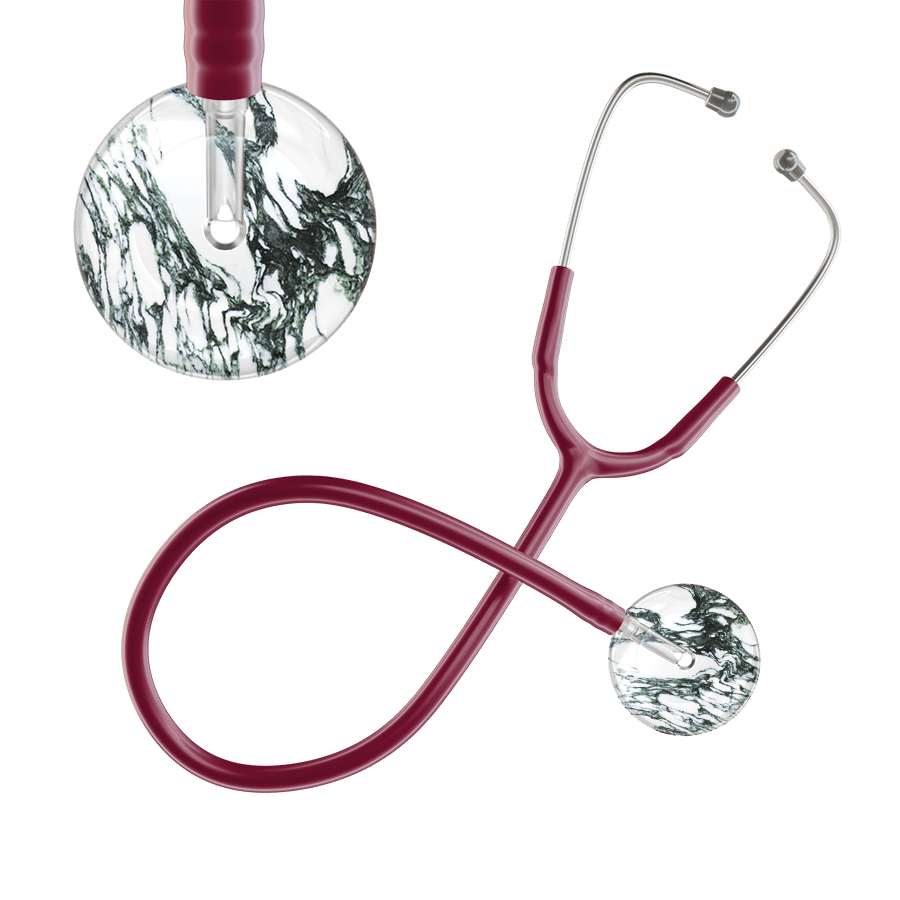 Ultrascope Single Stethoscope Multi Color Marble / Adult / Burgundy Marble Stethoscope