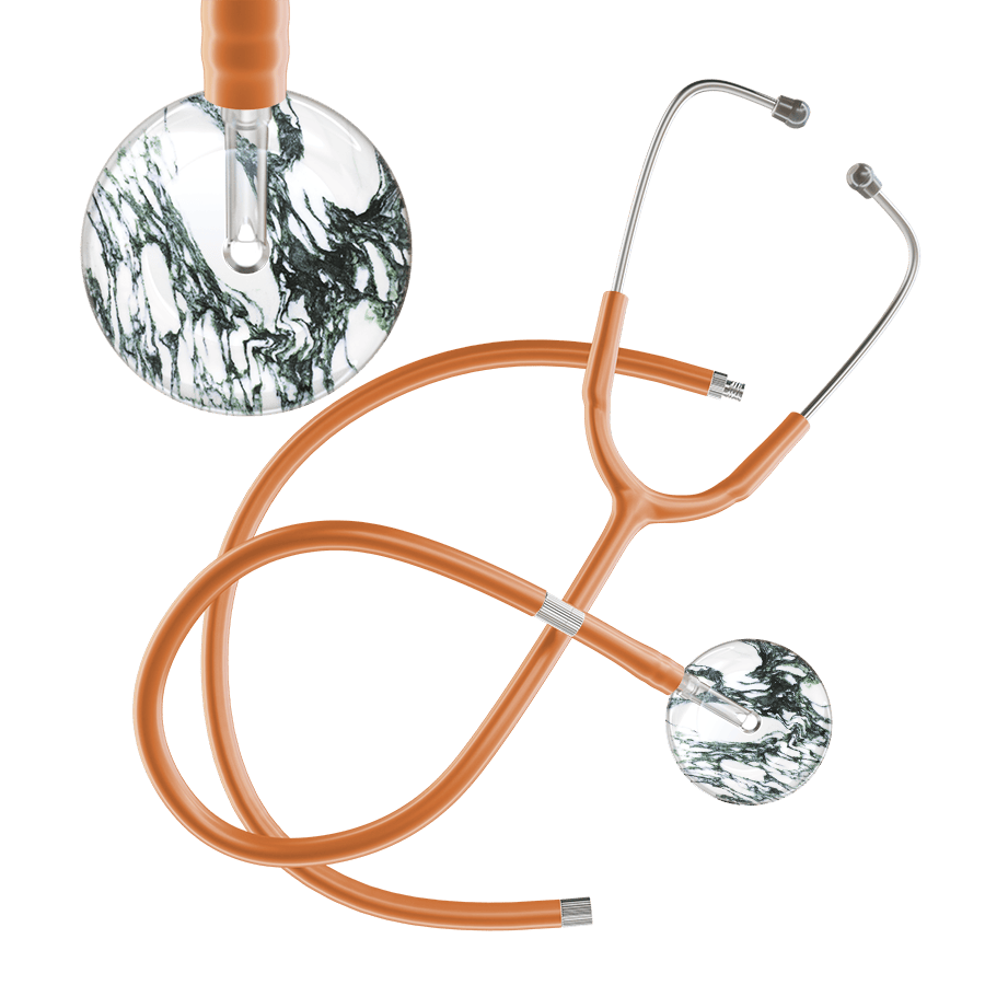 Ultrascope Single Stethoscope Multi Color Marble / Adult / Caramel Extended Tubing Marble Stethoscope