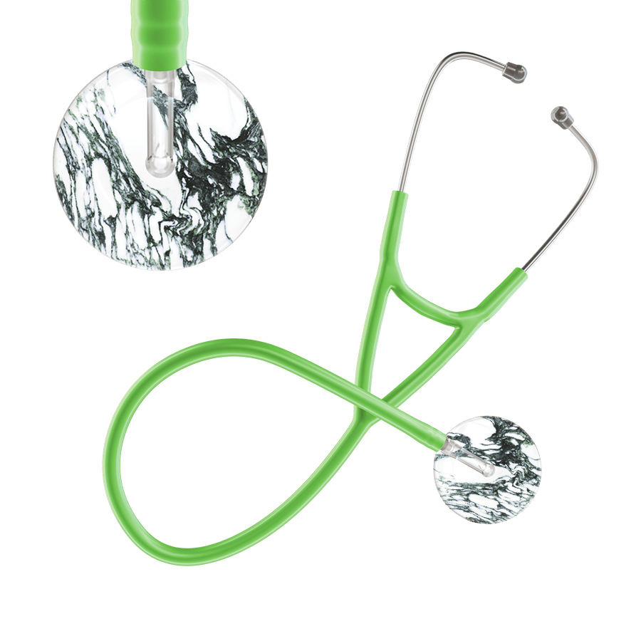 Ultrascope Single Stethoscope Multi Color Marble / Adult / Lime Green Marble Cardiology Stethoscope