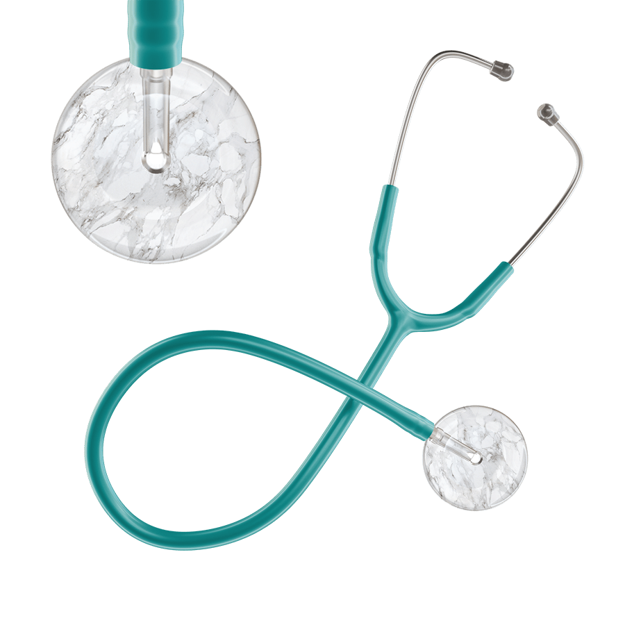 Ultrascope Single Stethoscope White Marble / Adult / Jade Marble Stethoscope