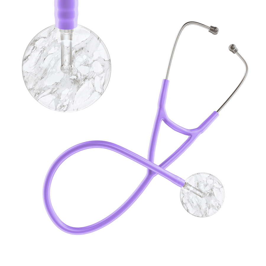 Ultrascope Single Stethoscope White Marble / Adult / Lavender Marble Cardiology Stethoscope