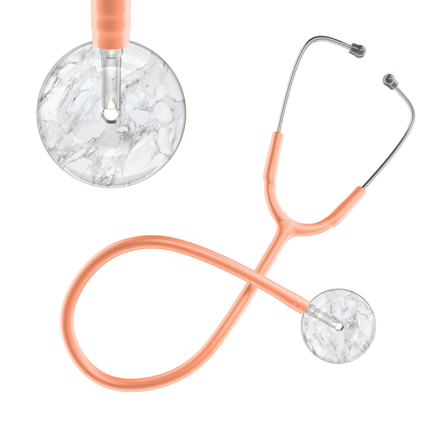 Ultrascope Single Stethoscope White Marble / Adult / Peach Marble Stethoscope