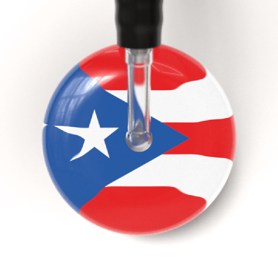 Ultrascope Single Stethoscope Bandera de Puerto Rico - Puerto Rican Flag Stethoscope