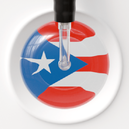 Ultrascope Single Stethoscope Bandera de Puerto Rico - Puerto Rican Flag Stethoscope