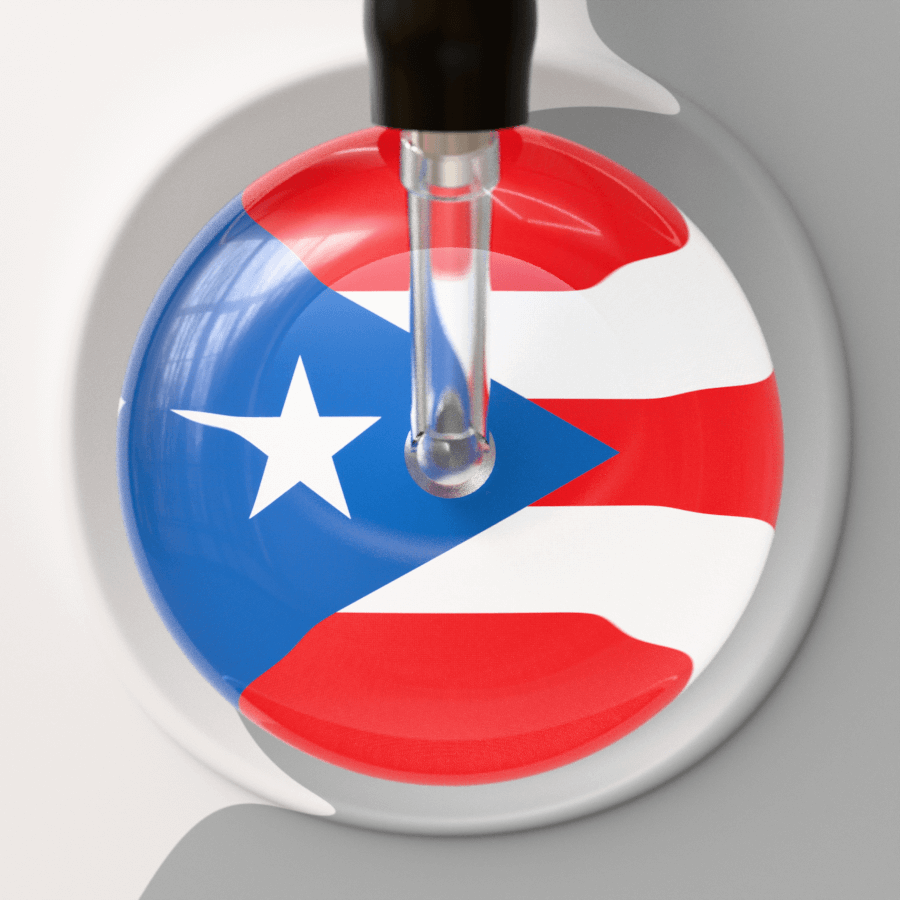 Ultrascope Single Stethoscope Bandera de Puerto Rico - Puerto Rican Flag Stethoscope