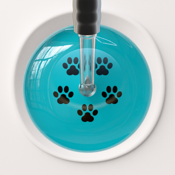 Black Paw Print Dark Background Cardiology Stethoscope