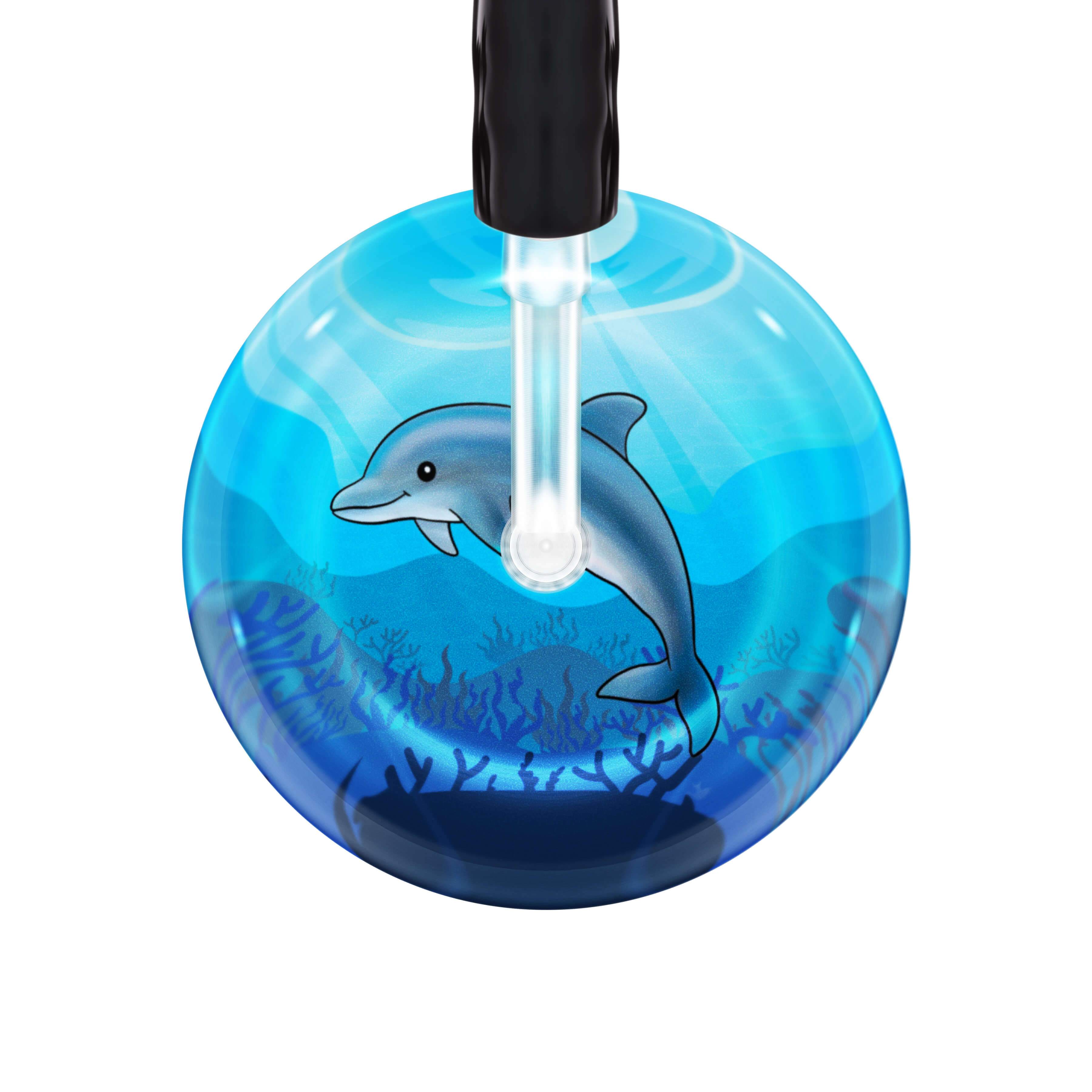 Premium Vector  Two dolphins playing ball. vector illustration in very  cute childish style