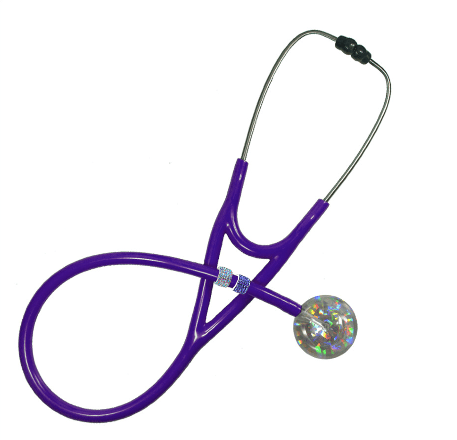 Ultrascope Charm Purple Ribbon Stethoscope Charm