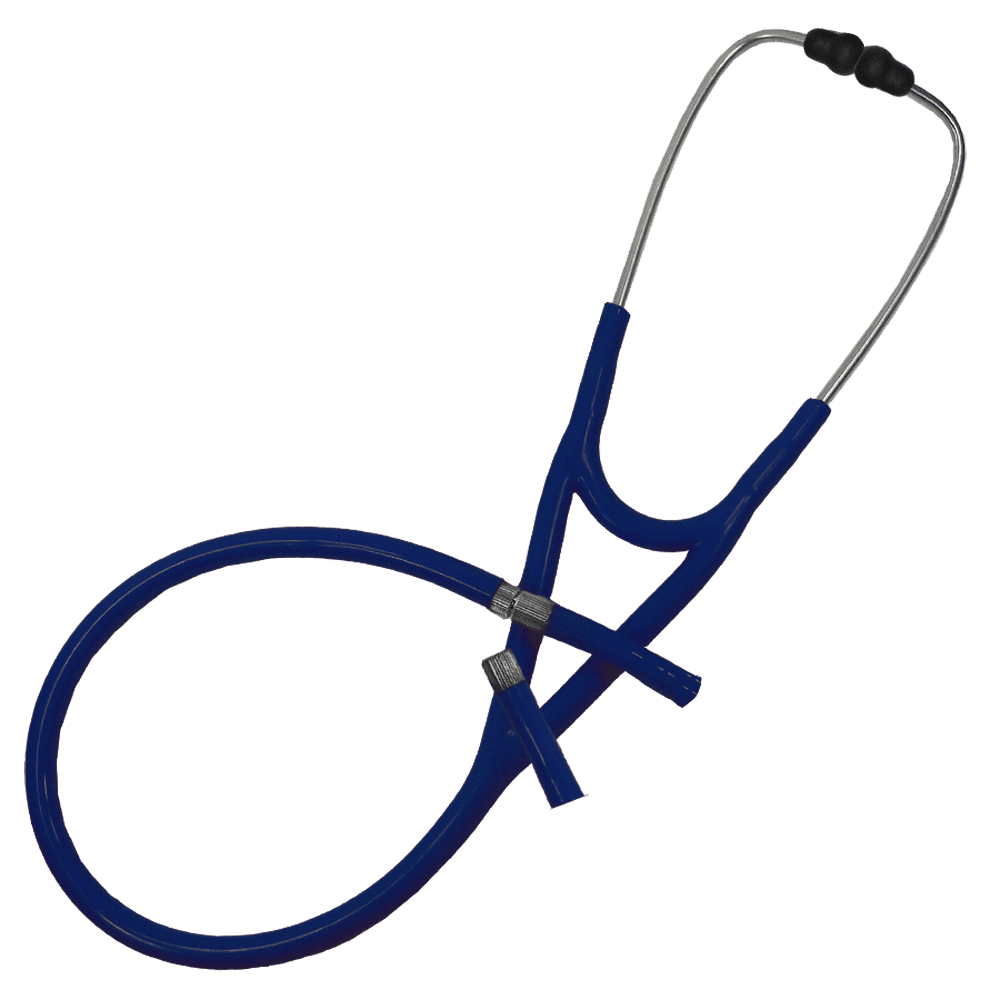 Ultrascope Tubing Only Duo (1 Stem Head w/ 2 Connectors) / Navy Stethoscope Tubing